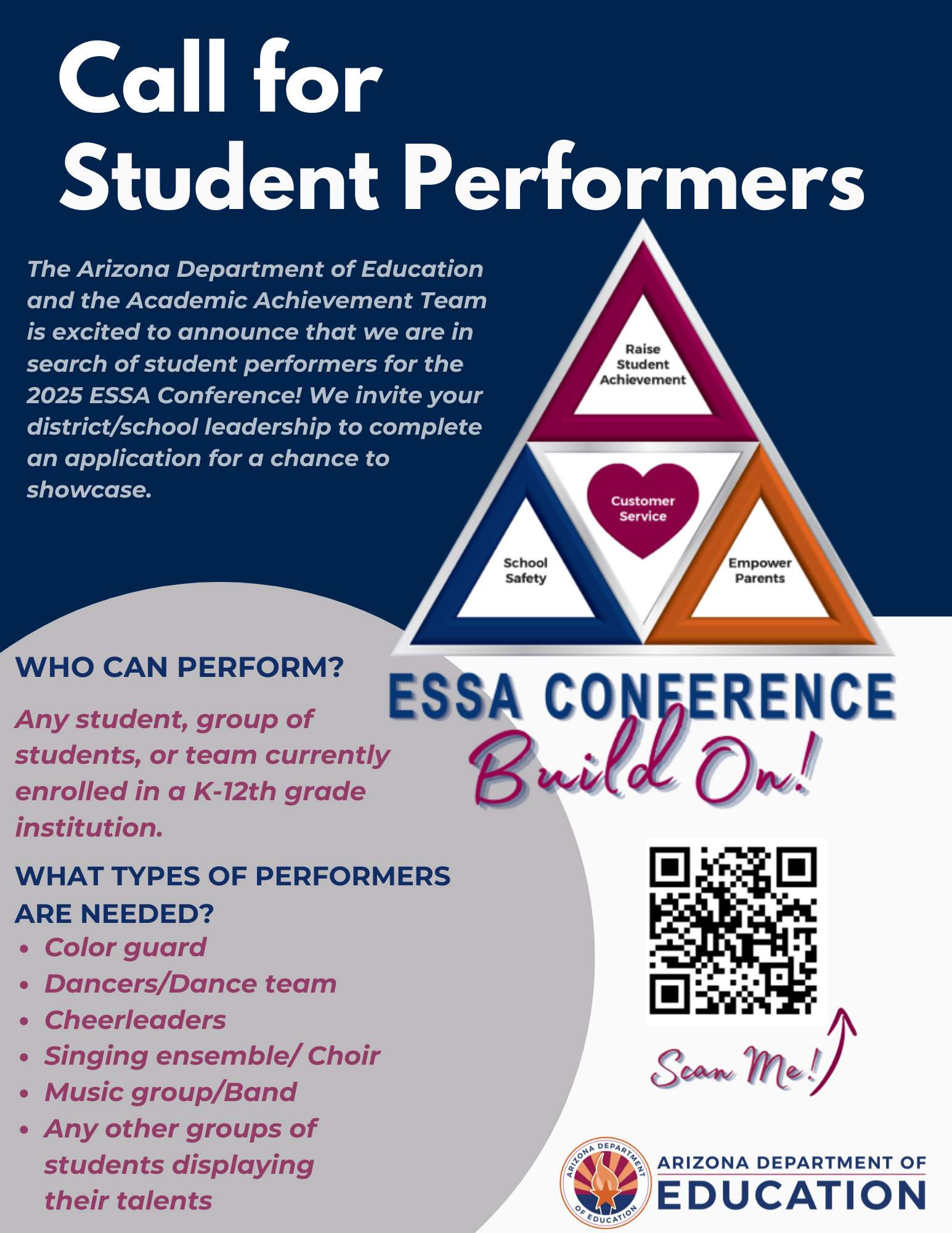 Student Performers Flyer ESSA Conference FY25