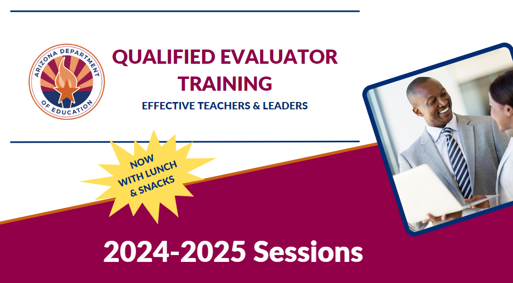 a flyer for upcoming qualified evaluator trainings