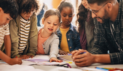 Children working together